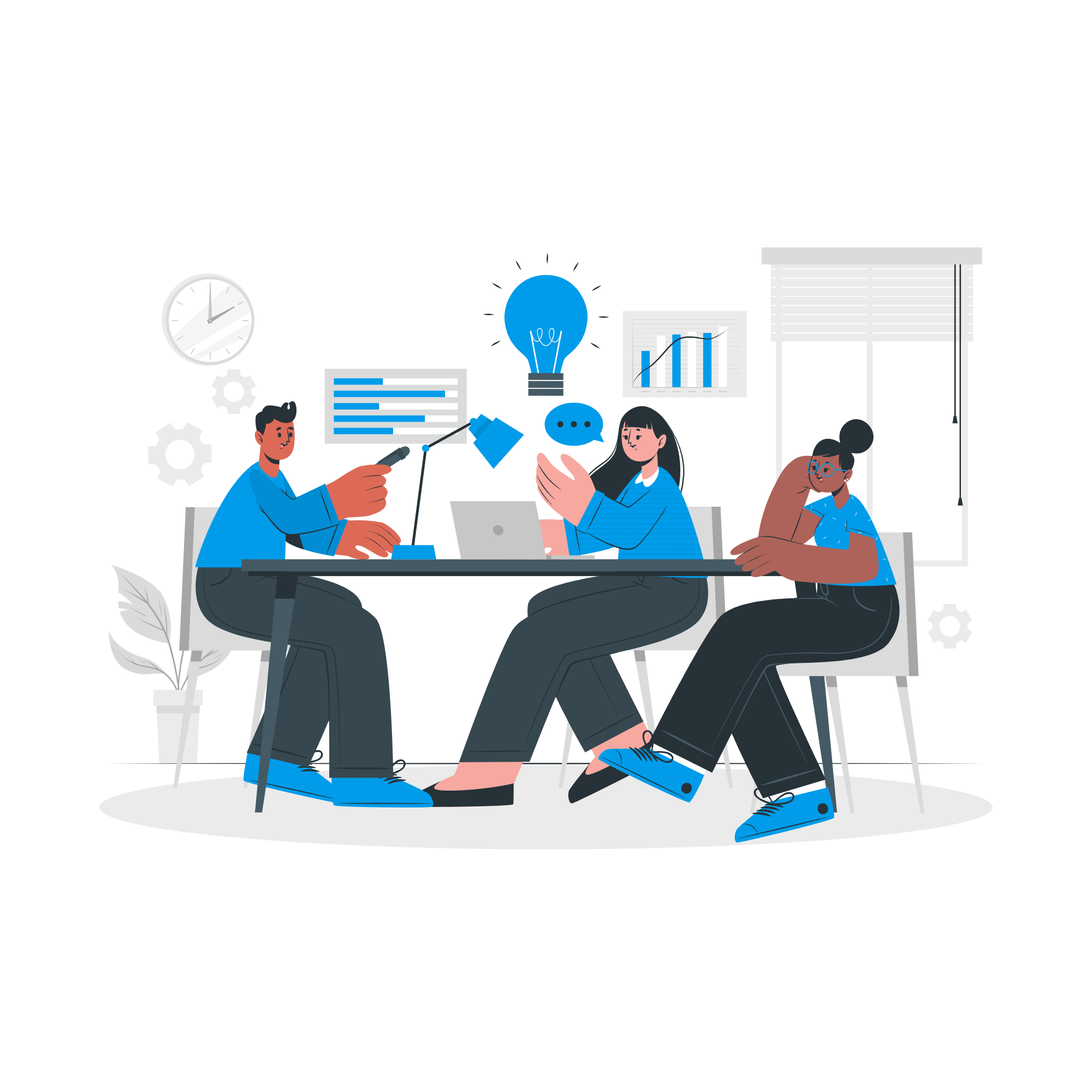 Ilustração de interface web moderna e responsiva